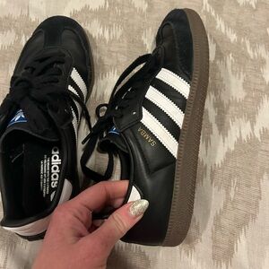 Adidas sambas black with white stripe women’s 7.5 bought in July